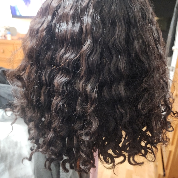 12" water wave human hair bob - Picture 4 of 6
